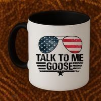 Talk To Me Goose USA Flag Sunglasses Coffee Mug thumb 2