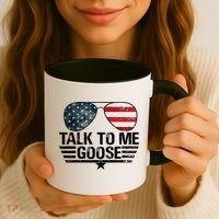 Talk To Me Goose USA Flag Sunglasses Coffee Mug thumb 3