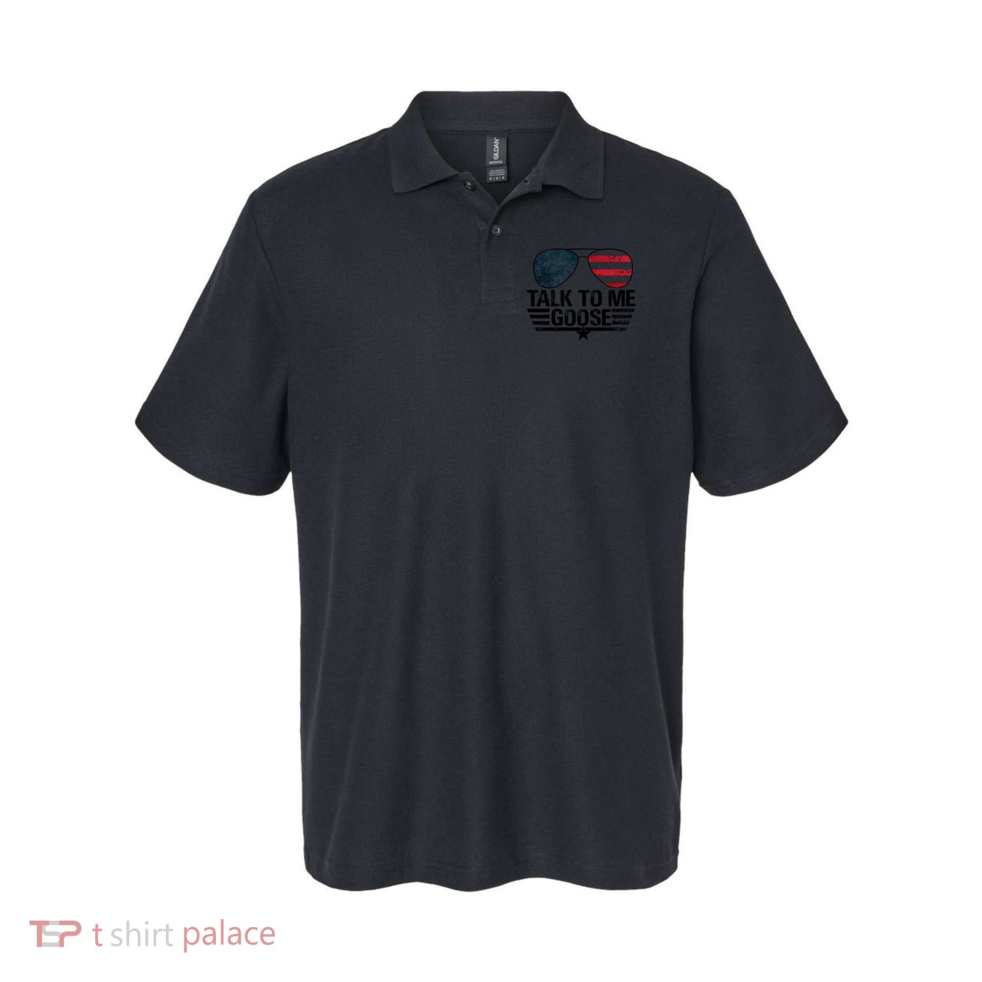 Talk To Me Goose USA Flag Sunglasses Polo