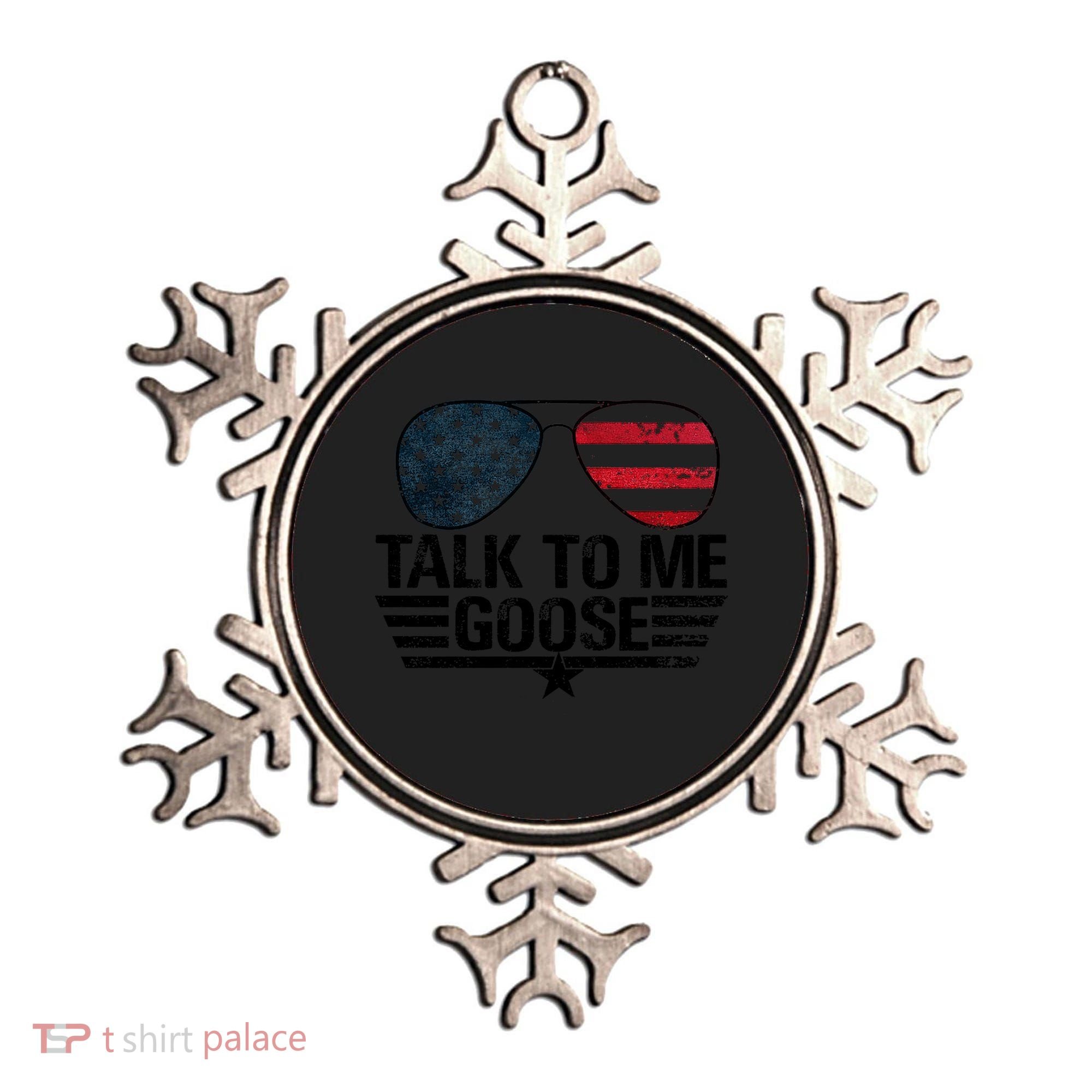 Talk To Me Goose USA Flag Sunglasses Ornament