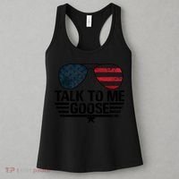 Talk To Me Goose USA Flag Sunglasses Women's Tank Top thumb 3