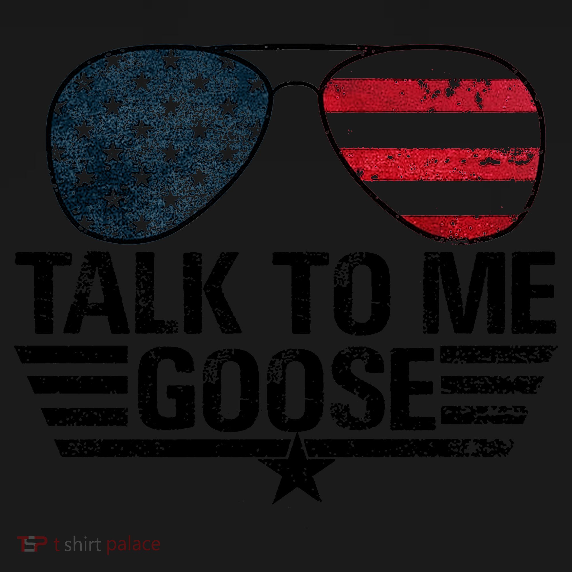 Talk To Me Goose USA Flag Sunglasses Women's Tank Top