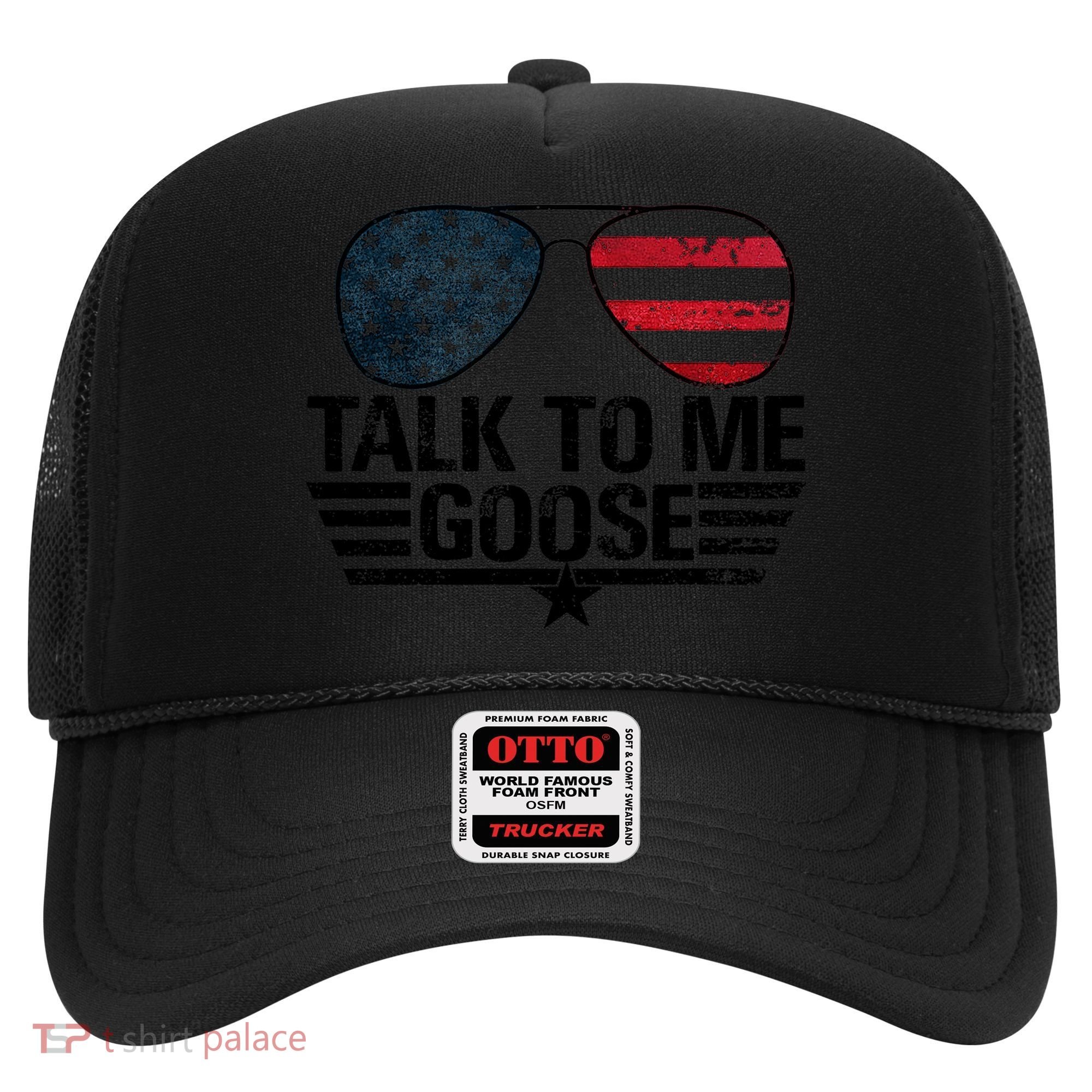 Talk To Me Goose USA Flag Sunglasses Hat
