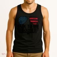 Talk To Me Goose USA Flag Sunglasses Tank Top thumb 3