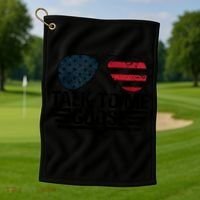 Talk To Me Goose USA Flag Sunglasses Golf Towel thumb 1