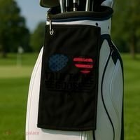 Talk To Me Goose USA Flag Sunglasses Golf Towel thumb 2