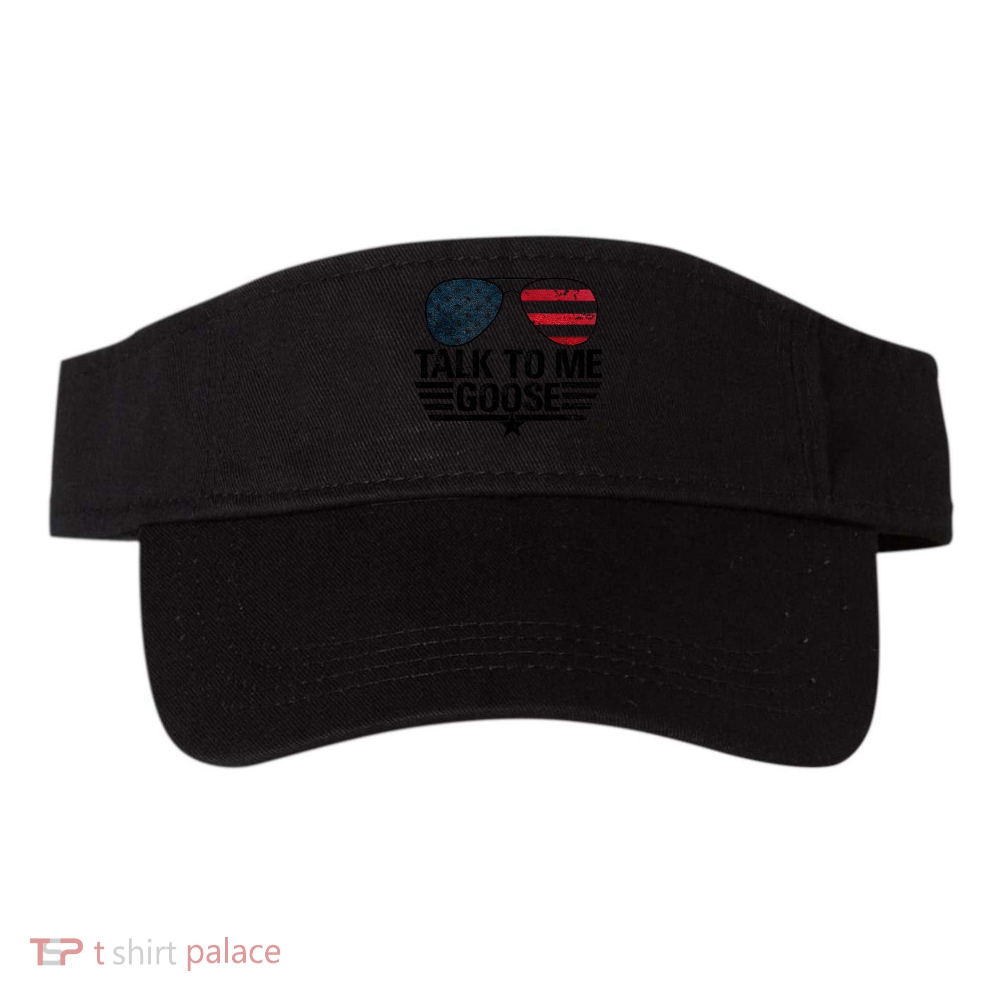 Talk To Me Goose USA Flag Sunglasses Visor