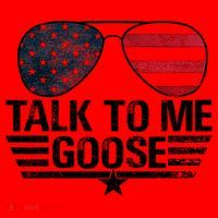 Talk To Me Goose USA Flag Sunglasses Santa Hat thumb 1