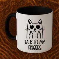 Talk To My Fingers Coffee Mug thumb 2