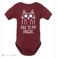 Talk To My Fingers Baby Bodysuit thumb 0