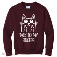 Talk To My Fingers Kids Sweatshirt thumb 0