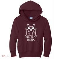 Talk To My Fingers Kids Hoodie thumb 0