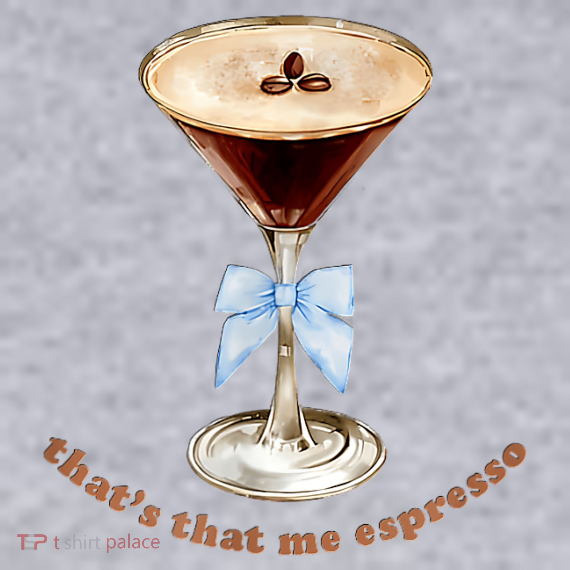 That’S That Me Espresso Espresso Martini Blue Bow Women's Sweatshirt
