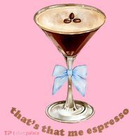 That’S That Me Espresso Espresso Martini Blue Bow Coaster thumb 2