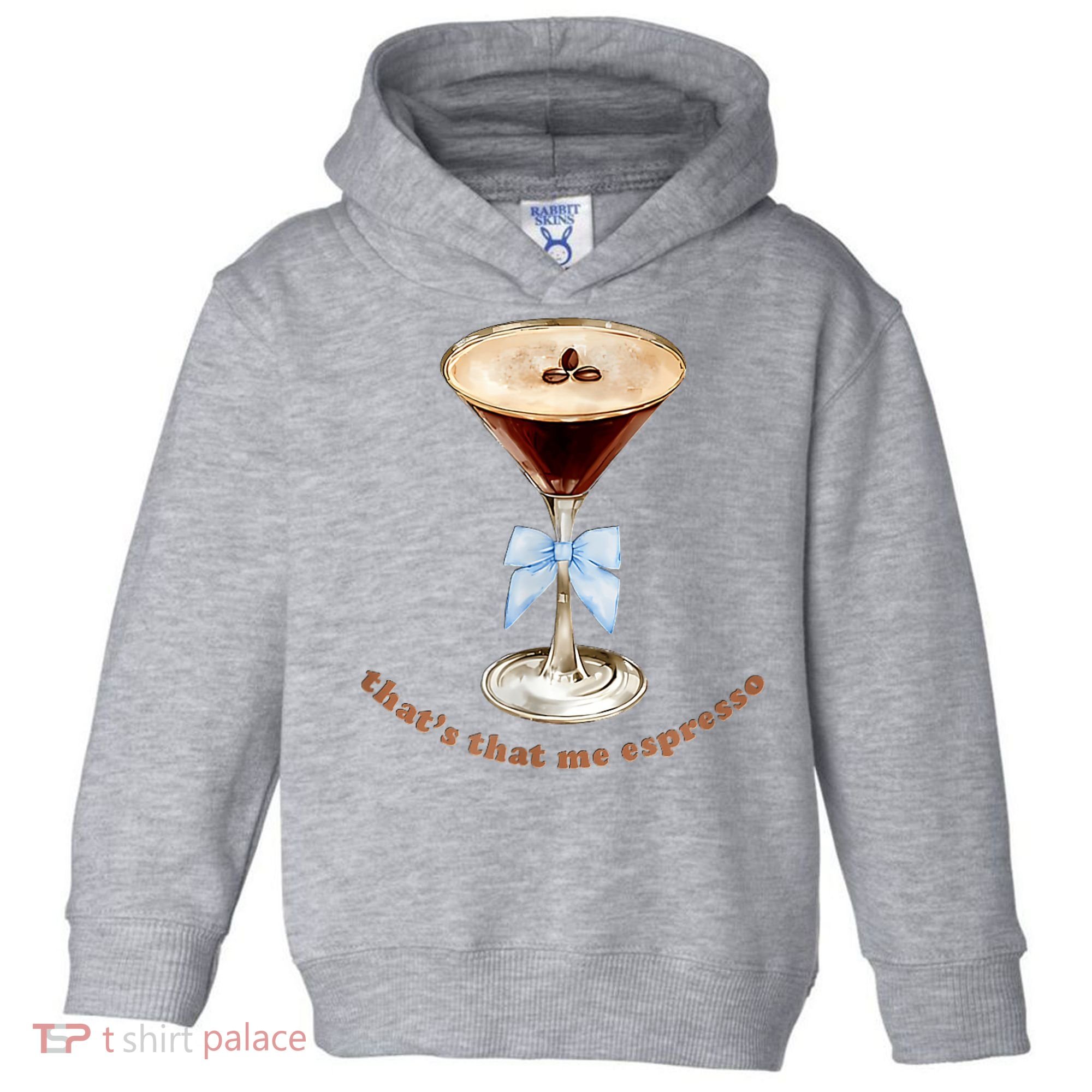 That’S That Me Espresso Espresso Martini Blue Bow Toddler Hoodie