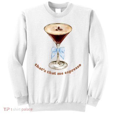 That’S That Me Espresso Espresso Martini Blue Bow Sweatshirt