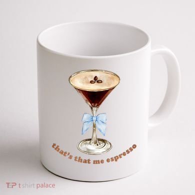That’S That Me Espresso Espresso Martini Blue Bow Coffee Mug back