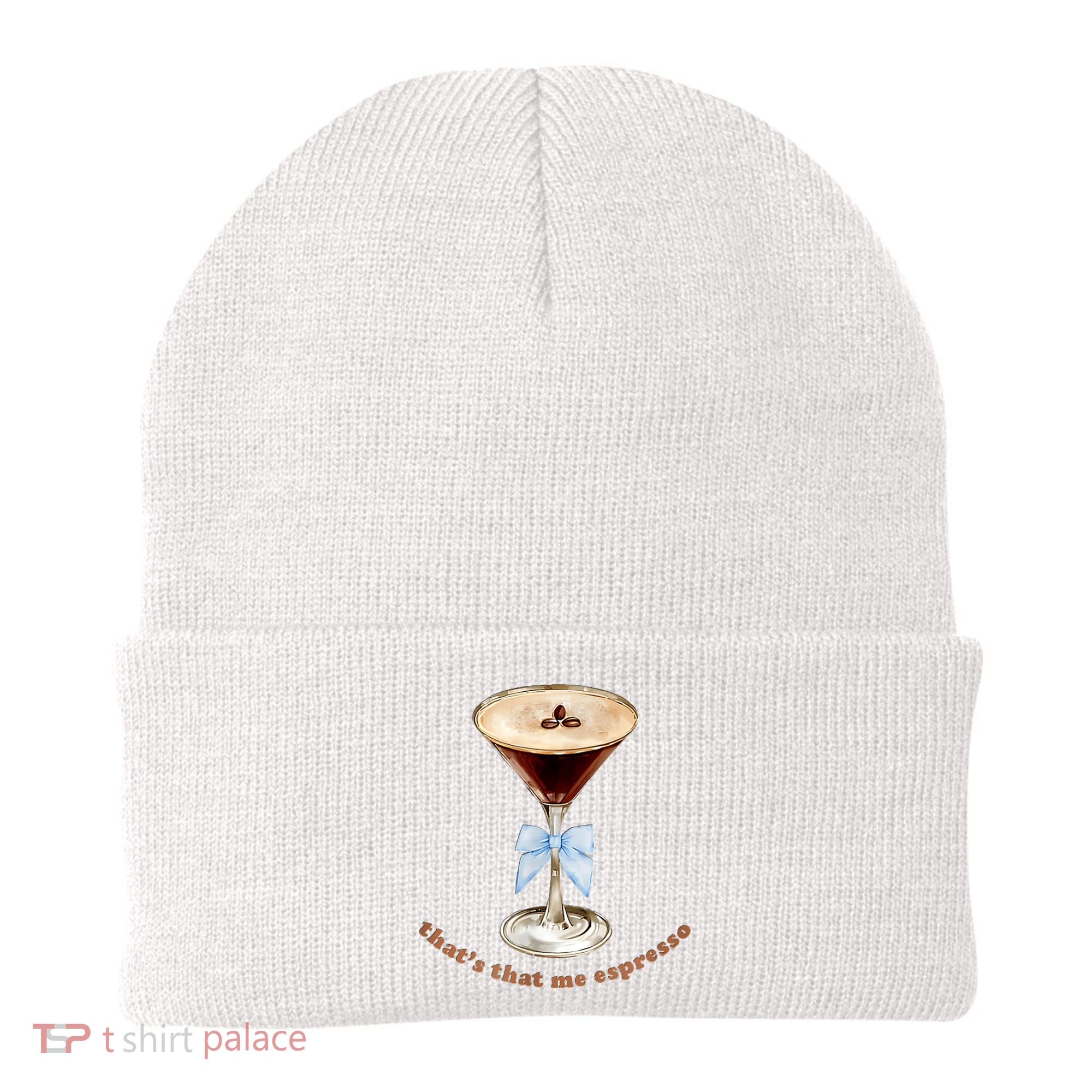 That’S That Me Espresso Espresso Martini Blue Bow Beanie