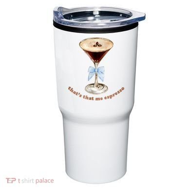 That’S That Me Espresso Espresso Martini Blue Bow Tumbler