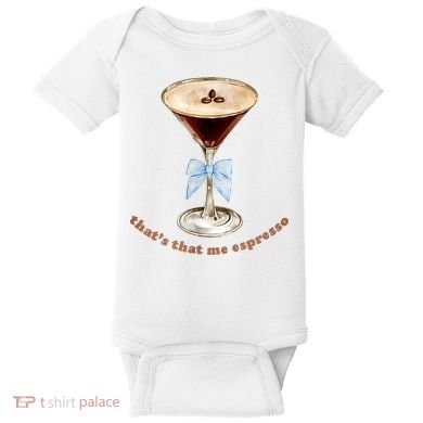 That’S That Me Espresso Espresso Martini Blue Bow Baby Bodysuit