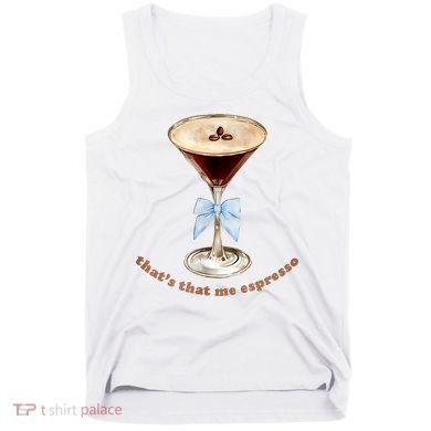 That’S That Me Espresso Espresso Martini Blue Bow Tank Top