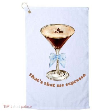 That’S That Me Espresso Espresso Martini Blue Bow Golf Towel