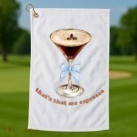 That’S That Me Espresso Espresso Martini Blue Bow Golf Towel thumb 1