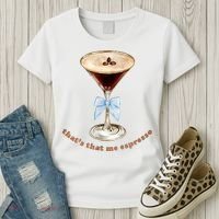 That’S That Me Espresso Espresso Martini Blue Bow Women's T-Shirt thumb 3