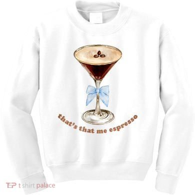 That’S That Me Espresso Espresso Martini Blue Bow Kids Sweatshirt