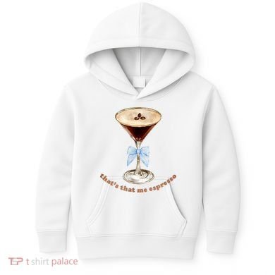 That’S That Me Espresso Espresso Martini Blue Bow Kids Hoodie