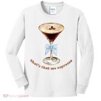 That’S That Me Espresso Espresso Martini Blue Bow Kids Long Sleeve Shirt thumb 0