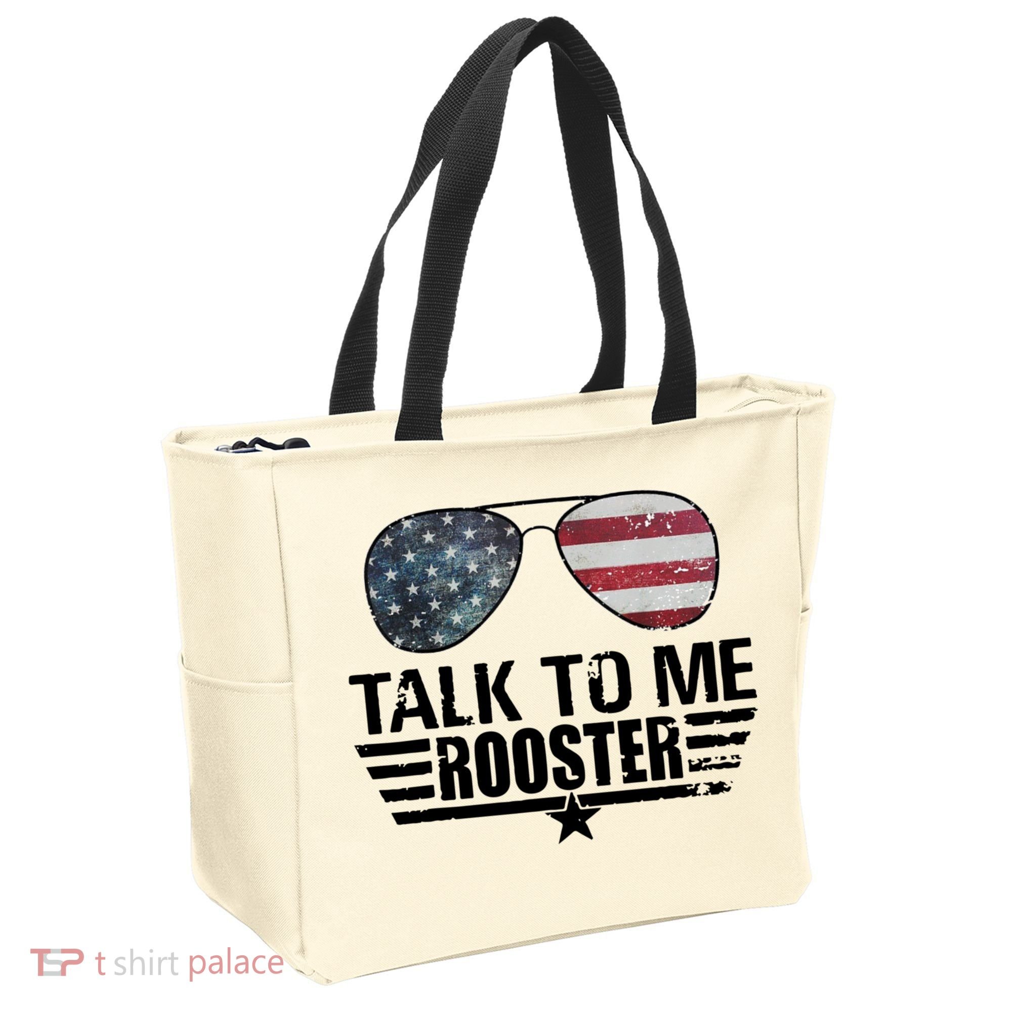 Talk To Me Rooster Funny. Tote Bag