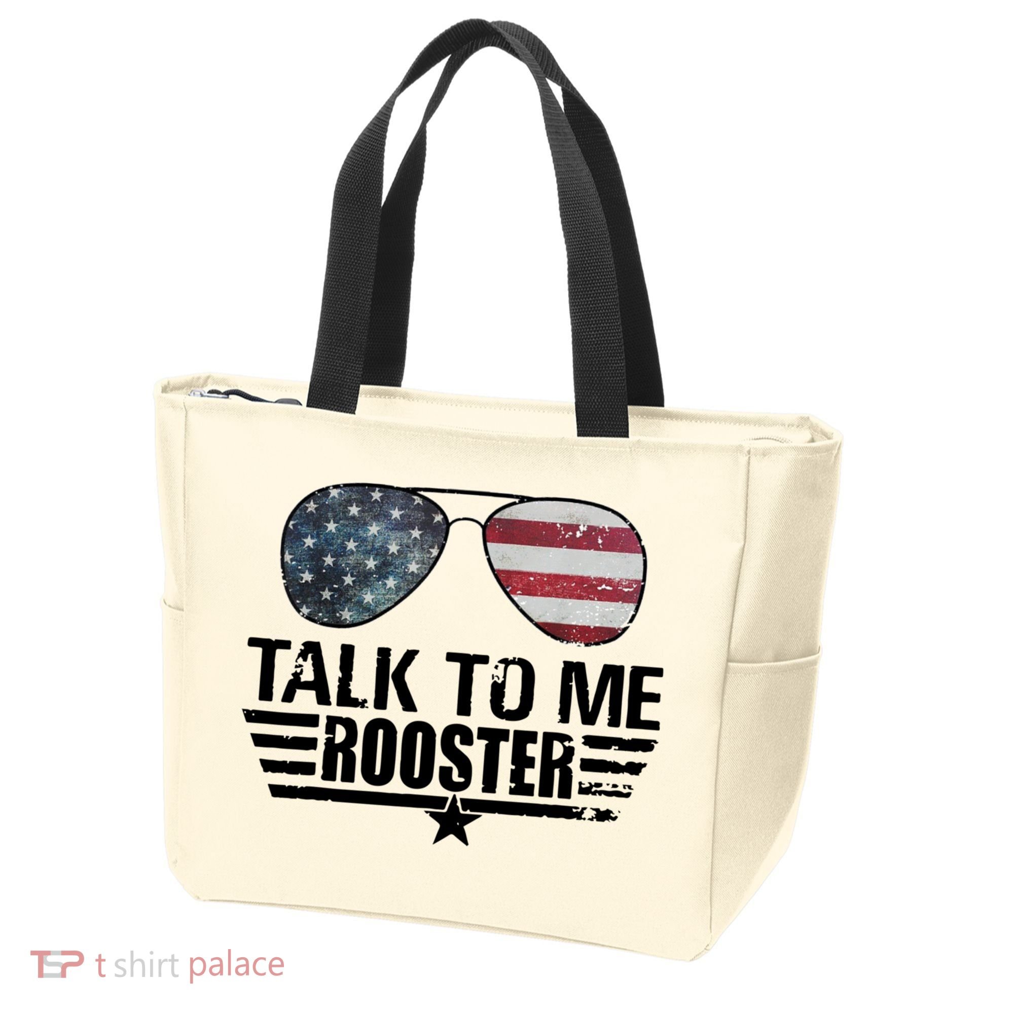 Talk To Me Rooster Funny. Tote Bag