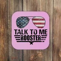 Talk To Me Rooster Funny. Coaster thumb 0