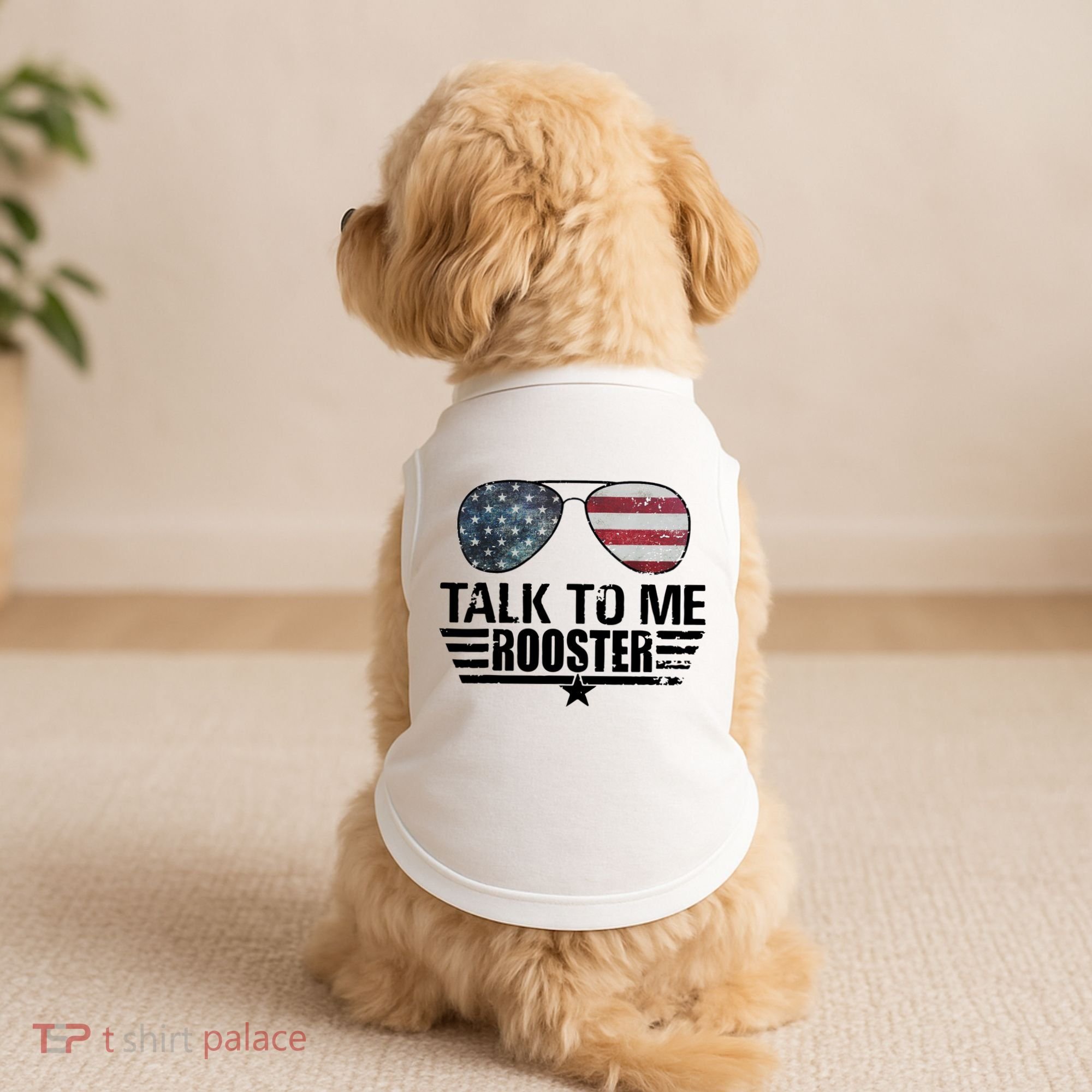 Talk To Me Rooster Funny. Doggie Tank
