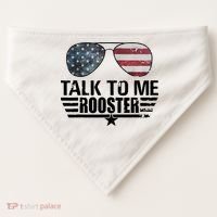 Talk To Me Rooster Funny. USA-Made Doggie Bandana thumb 0