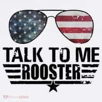 Talk To Me Rooster Funny. Button thumb 1