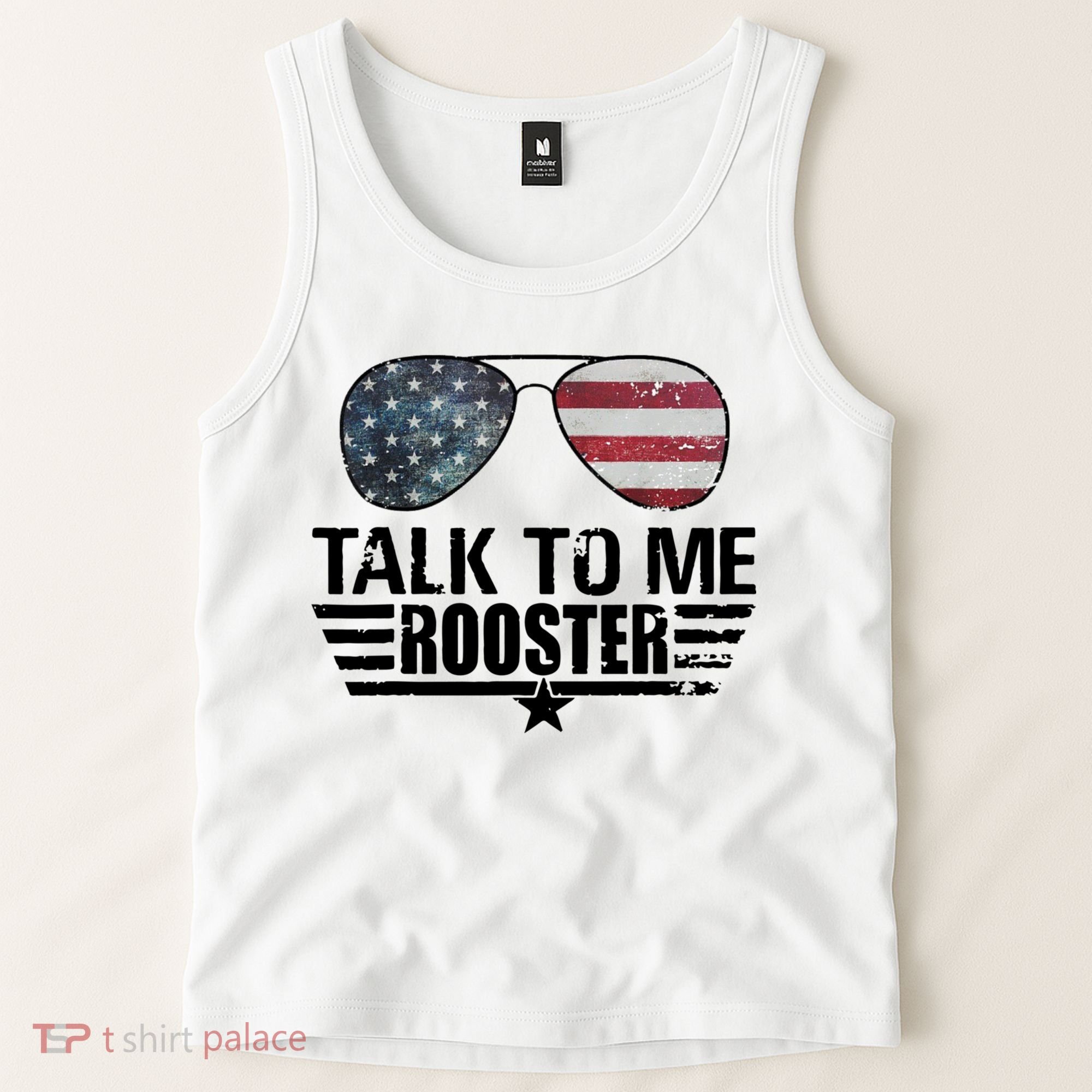 Talk To Me Rooster Funny. Tank Top