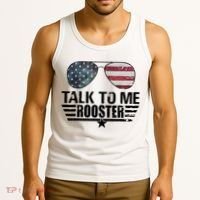 Talk To Me Rooster Funny. Tank Top thumb 3