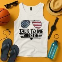 Talk To Me Rooster Funny. Tank Top thumb 4