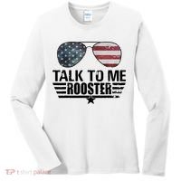 Talk To Me Rooster Funny. Women's Long Sleeve Shirt thumb 0