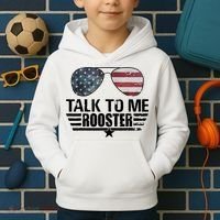 Talk To Me Rooster Funny. Kids Hoodie thumb 2