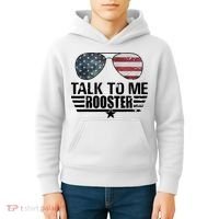 Talk To Me Rooster Funny. Kids Hoodie thumb 4