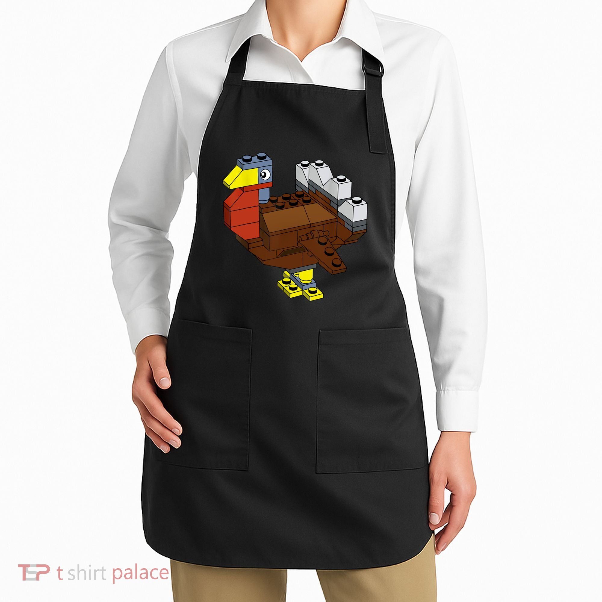 Tukey Thanksgiving Master Builder Block Brick Building Apron