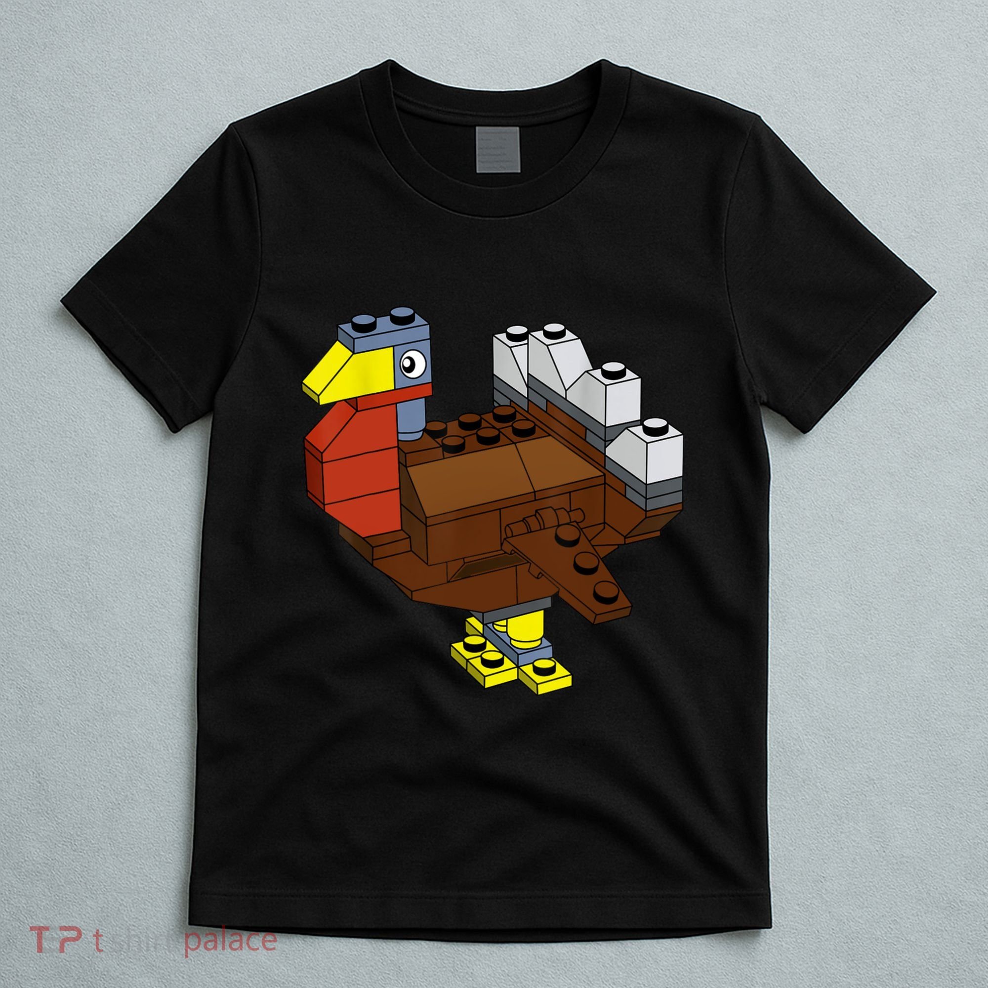 Tukey Thanksgiving Master Builder Block Brick Building T-Shirt