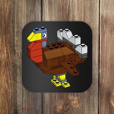 Tukey Thanksgiving Master Builder Block Brick Building Coaster