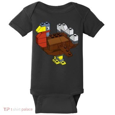 Tukey Thanksgiving Master Builder Block Brick Building Baby Bodysuit
