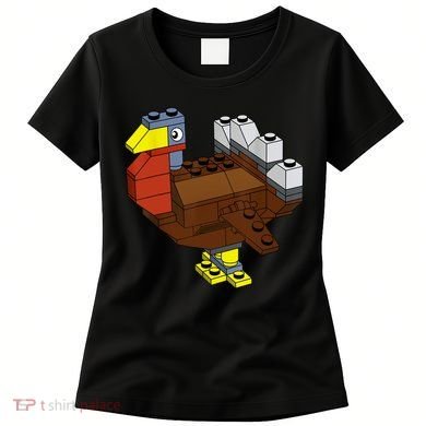 Tukey Thanksgiving Master Builder Block Brick Building Women's T-Shirt