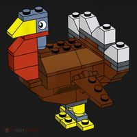 Tukey Thanksgiving Master Builder Block Brick Building Women's T-Shirt thumb 6