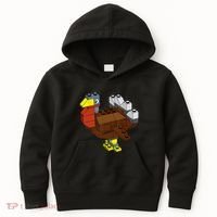 Tukey Thanksgiving Master Builder Block Brick Building Kids Hoodie thumb 0